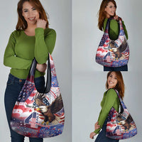 Personalized American Eagles 4th of July Grocery Bag USA Independence Day