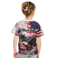 Personalized American Eagles 4th of July Kid T Shirt USA Independence Day - Wonder Print Shop