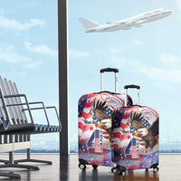 Personalized American Eagles 4th of July Luggage Cover USA Independence Day - Wonder Print Shop