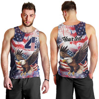 Personalized American Eagles 4th of July Men Tank Top USA Independence Day - Wonder Print Shop