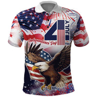 Personalized American Eagles 4th of July Polo Shirt USA Independence Day - Wonder Print Shop