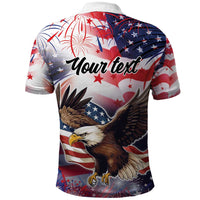 Personalized American Eagles 4th of July Polo Shirt USA Independence Day - Wonder Print Shop