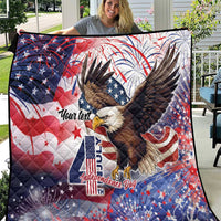 Personalized American Eagles 4th of July Quilt USA Independence Day - Wonder Print Shop