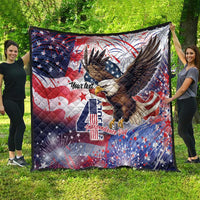 Personalized American Eagles 4th of July Quilt USA Independence Day - Wonder Print Shop