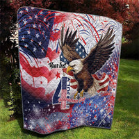 Personalized American Eagles 4th of July Quilt USA Independence Day - Wonder Print Shop