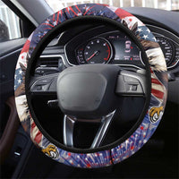 American Eagles 4th of July Steering Wheel Cover USA Independence Day - Wonder Print Shop