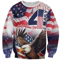 Personalized American Eagles 4th of July Sweatshirt USA Independence Day - Wonder Print Shop