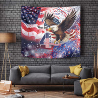 Personalized American Eagles 4th of July Tapestry USA Independence Day - Wonder Print Shop
