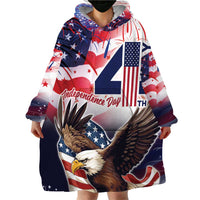 Personalized American Eagles 4th of July Wearable Blanket Hoodie USA Independence Day - Wonder Print Shop