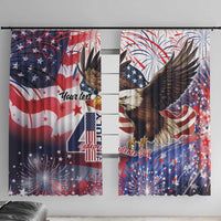 Personalized American Eagles 4th of July Window Curtain USA Independence Day - Wonder Print Shop