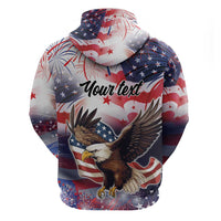 Personalized American Eagles 4th of July Zip Hoodie USA Independence Day - Wonder Print Shop