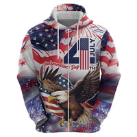 Personalized American Eagles 4th of July Zip Hoodie USA Independence Day - Wonder Print Shop