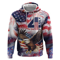 Personalized American Eagles 4th of July Zip Hoodie USA Independence Day - Wonder Print Shop