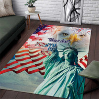 Personalized 4th of July USA Statue of Liberty Area Rug Happy Independence Day LT9 - Wonder Print Shop