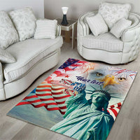 Personalized 4th of July USA Statue of Liberty Area Rug Happy Independence Day LT9 - Wonder Print Shop