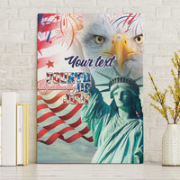 Personalized 4th of July USA Statue of Liberty Canvas Wall Art Happy Independence Day LT9 - Wonder Print Shop
