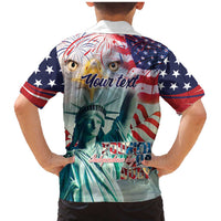 Personalized 4th of July USA Statue of Liberty Family Matching Mermaid Dress and Hawaiian Shirt Happy Independence Day LT9 - Wonder Print Shop