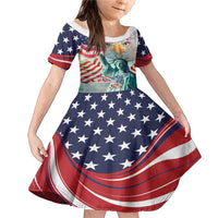 Personalized 4th of July USA Statue of Liberty Family Matching Mermaid Dress and Hawaiian Shirt Happy Independence Day LT9 - Wonder Print Shop