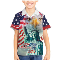 Personalized 4th of July USA Statue of Liberty Family Matching Mermaid Dress and Hawaiian Shirt Happy Independence Day LT9 - Wonder Print Shop