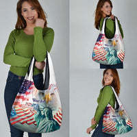 Personalized 4th of July USA Statue of Liberty Grocery Bag Happy Independence Day