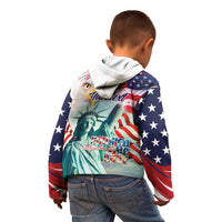 Personalized 4th of July USA Statue of Liberty Kid Hoodie Happy Independence Day - Wonder Print Shop
