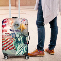 Personalized 4th of July USA Statue of Liberty Luggage Cover Happy Independence Day - Wonder Print Shop