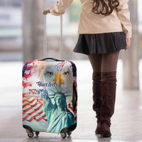 Personalized 4th of July USA Statue of Liberty Luggage Cover Happy Independence Day - Wonder Print Shop
