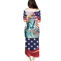 Personalized 4th of July USA Statue of Liberty Puletasi Happy Independence Day - Wonder Print Shop