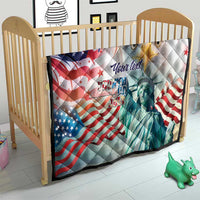 Personalized 4th of July USA Statue of Liberty Quilt Happy Independence Day - Wonder Print Shop