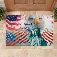 Personalized 4th of July USA Statue of Liberty Rubber Doormat Happy Independence Day - Wonder Print Shop