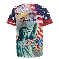 Personalized 4th of July USA Statue of Liberty Rugby Jersey Happy Independence Day - Wonder Print Shop