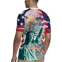 Personalized 4th of July USA Statue of Liberty Rugby Jersey Happy Independence Day - Wonder Print Shop