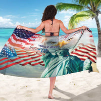 Personalized 4th of July USA Statue of Liberty Sarong Happy Independence Day - Wonder Print Shop