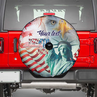 Personalized 4th of July USA Statue of Liberty Spare Tire Cover Happy Independence Day - Wonder Print Shop