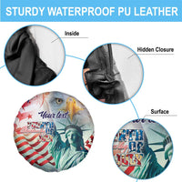 Personalized 4th of July USA Statue of Liberty Spare Tire Cover Happy Independence Day - Wonder Print Shop