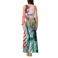 Personalized 4th of July USA Statue of Liberty Tank Maxi Dress Happy Independence Day - Wonder Print Shop