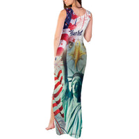 Personalized 4th of July USA Statue of Liberty Tank Maxi Dress Happy Independence Day - Wonder Print Shop