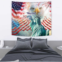 Personalized 4th of July USA Statue of Liberty Tapestry Happy Independence Day - Wonder Print Shop
