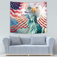 Personalized 4th of July USA Statue of Liberty Tapestry Happy Independence Day - Wonder Print Shop