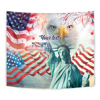 Personalized 4th of July USA Statue of Liberty Tapestry Happy Independence Day - Wonder Print Shop