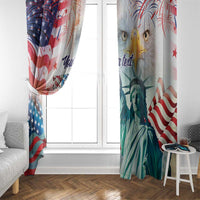 Personalized 4th of July USA Statue of Liberty Window Curtain Happy Independence Day - Wonder Print Shop