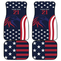 Custom USA Rugby Car Mats The Eagles Summer Paris 2024 LT9 - Wonder Print Shop