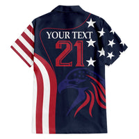 Custom USA Rugby Family Matching Off The Shoulder Long Sleeve Dress and Hawaiian Shirt The Eagles Summer Paris 2024 - Wonder Print Shop