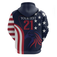 Custom USA Rugby Hoodie The Eagles Summer Paris 2024 - Wonder Print Shop