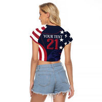 Custom USA Rugby Raglan Cropped T Shirt The Eagles Summer Paris 2024 - Wonder Print Shop