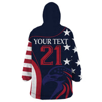 Custom USA Rugby Wearable Blanket Hoodie The Eagles Summer Paris 2024 - Wonder Print Shop
