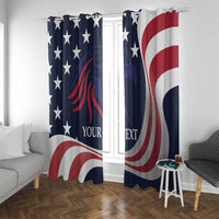 Custom USA Rugby Window Curtain The Eagles Summer Paris 2024 - Wonder Print Shop