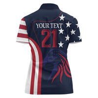 Custom USA Rugby Women Polo Shirt The Eagles Summer Paris 2024 - Wonder Print Shop