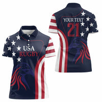 Custom USA Rugby Women Polo Shirt The Eagles Summer Paris 2024 - Wonder Print Shop