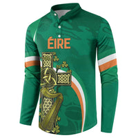 Custom Ireland Rugby Button Sweatshirt Green Celtic Knot Summer Paris 2024 LT9 - Wonder Print Shop